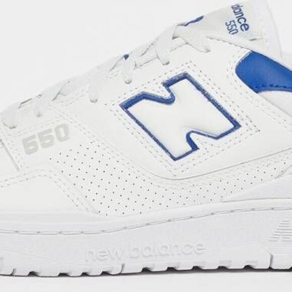 New Balance Men’s 550 Sneakers – White/Blue – Size 8M (Style BB550SWC) - Picture 6 of 7